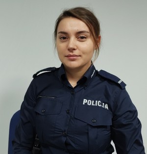 policjant w tle białe tło