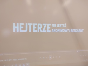 treść na tablicy